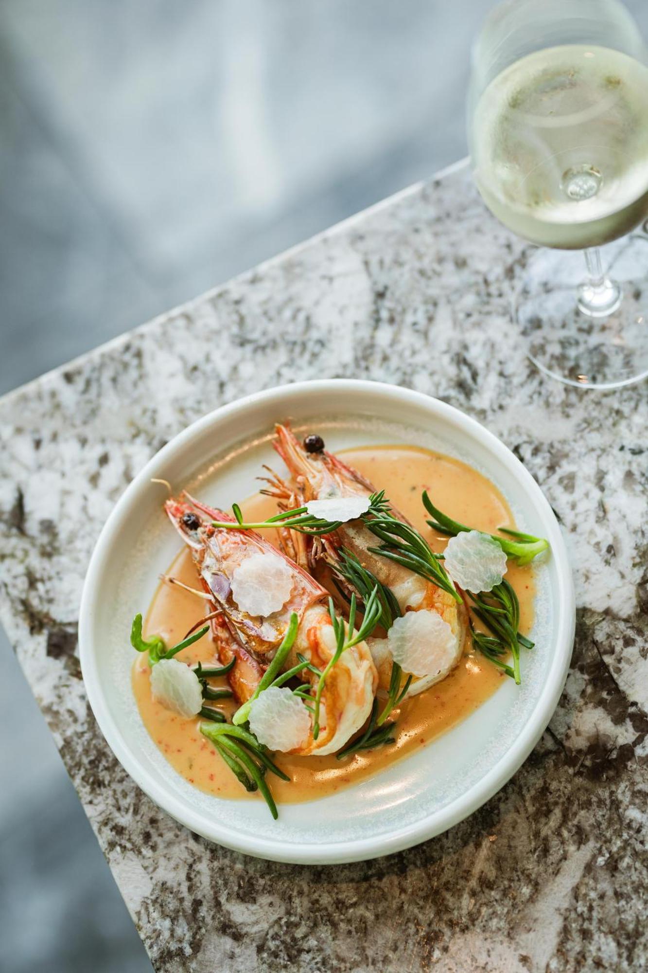 فندق Crystalbrook Kingsley نيو كاسل المظهر الخارجي الصورة Shrimp and tarragon